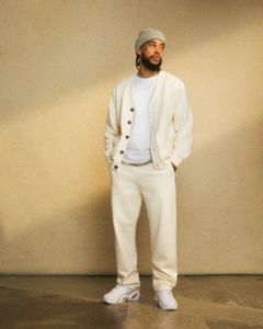 French Terry Open Hem Sweatpant - Cream sold by OVO