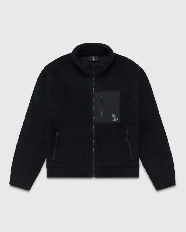 Sherpa Full Zip Jacket - Black sold by OVO