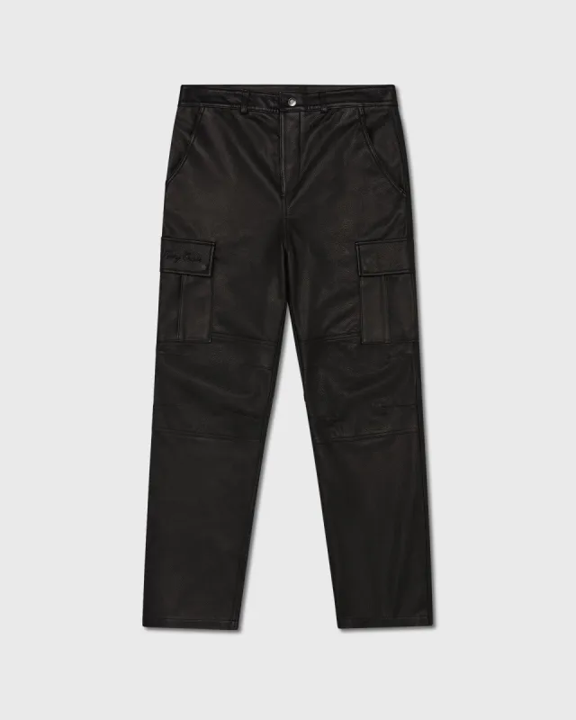 Leather Cargo Pant - Black sold by OVO
