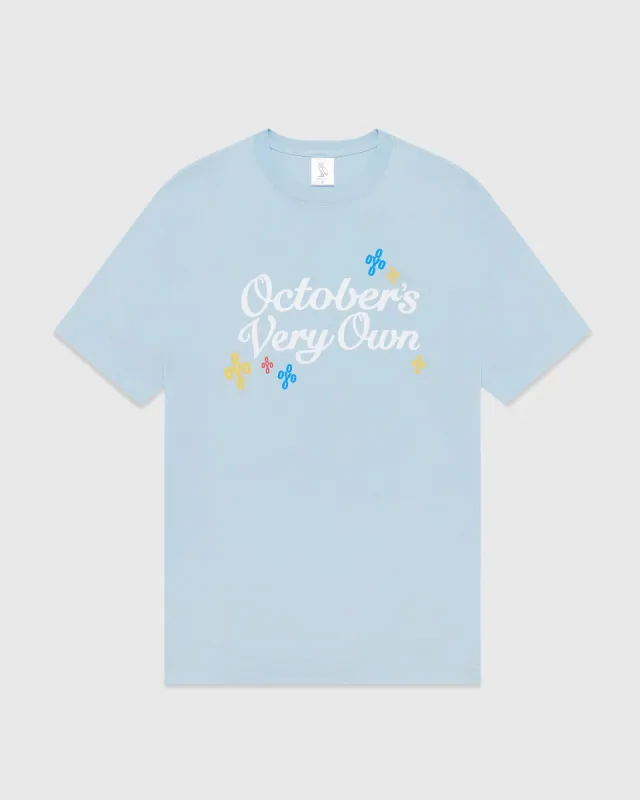 Pom Pom Script T-Shirt - Light Blue sold by OVO