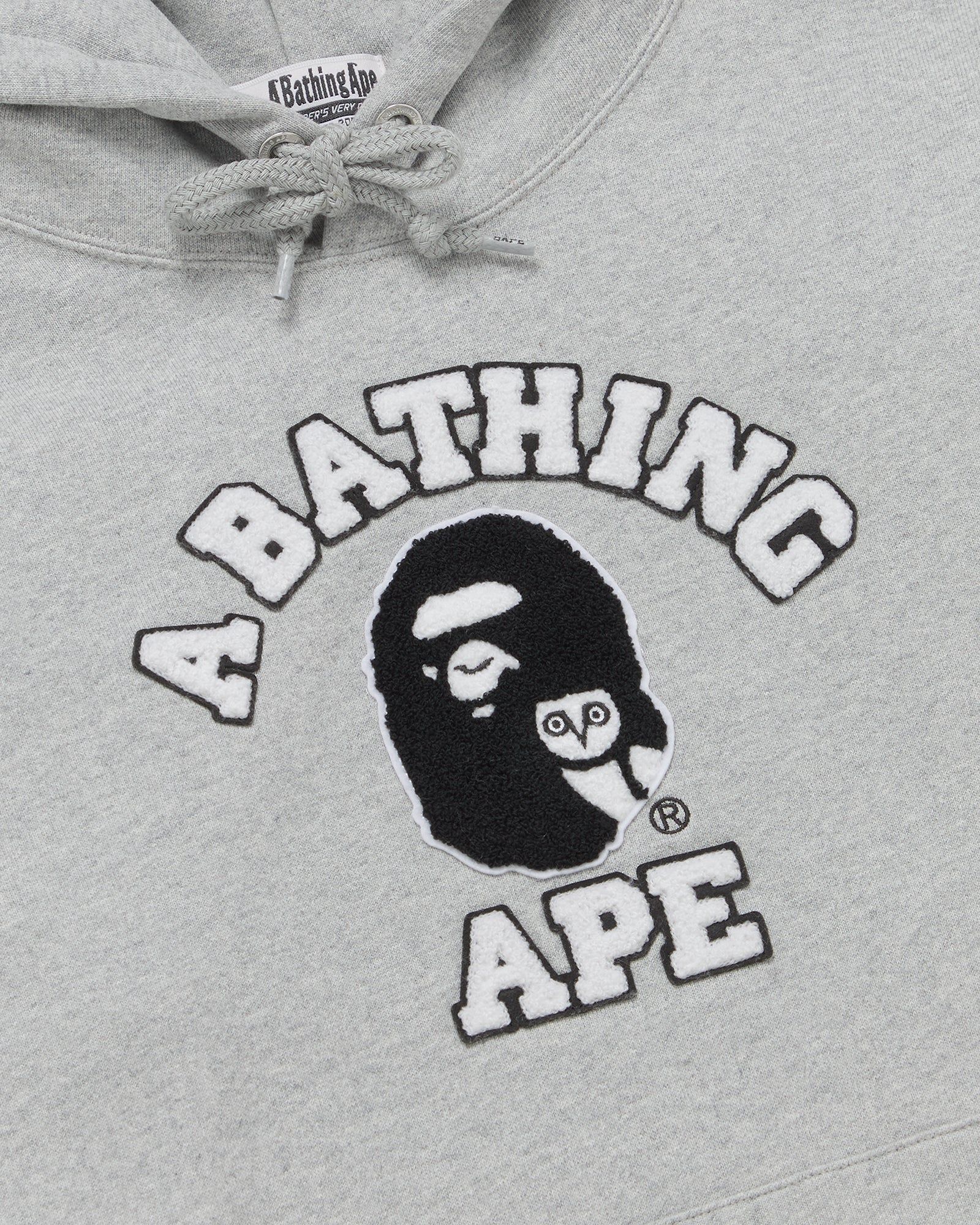 BAPE Chenille College Hoodie - Heather Grey sold by OVO product image thumbnail 3