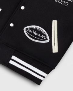 NFL LAS VEGAS RAIDERS VARSITY JACKET - BLACK sold by OVO