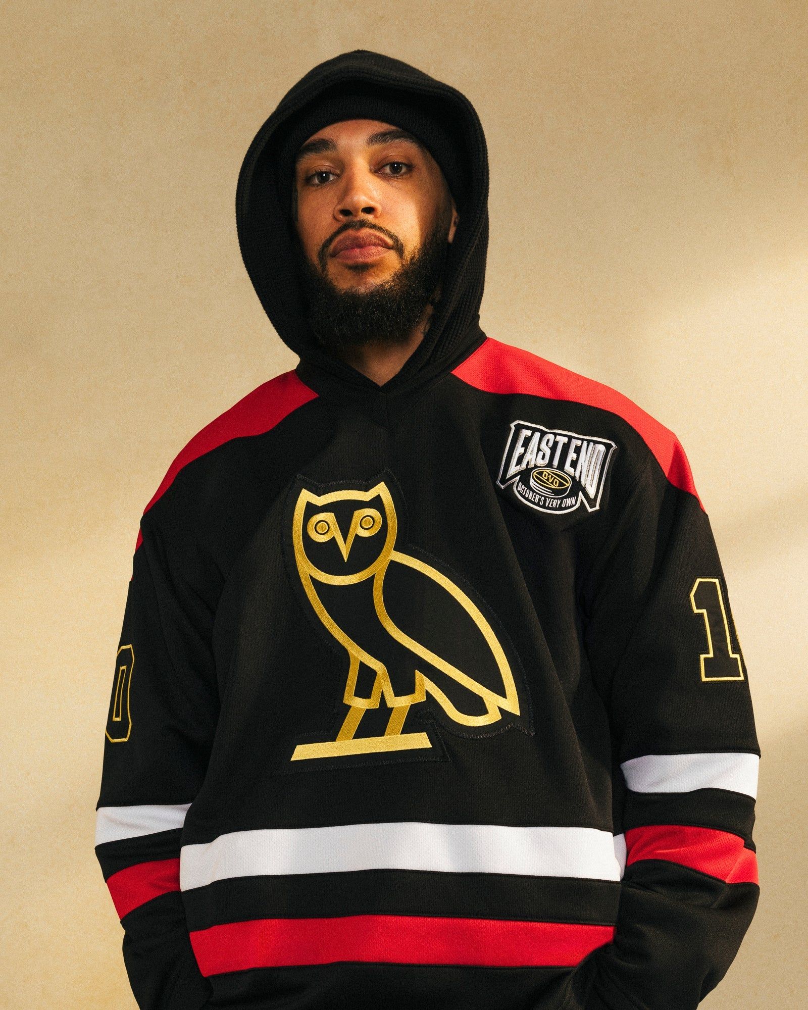 Hockey Jersey - Black/Red sold by OVO product image thumbnail 2