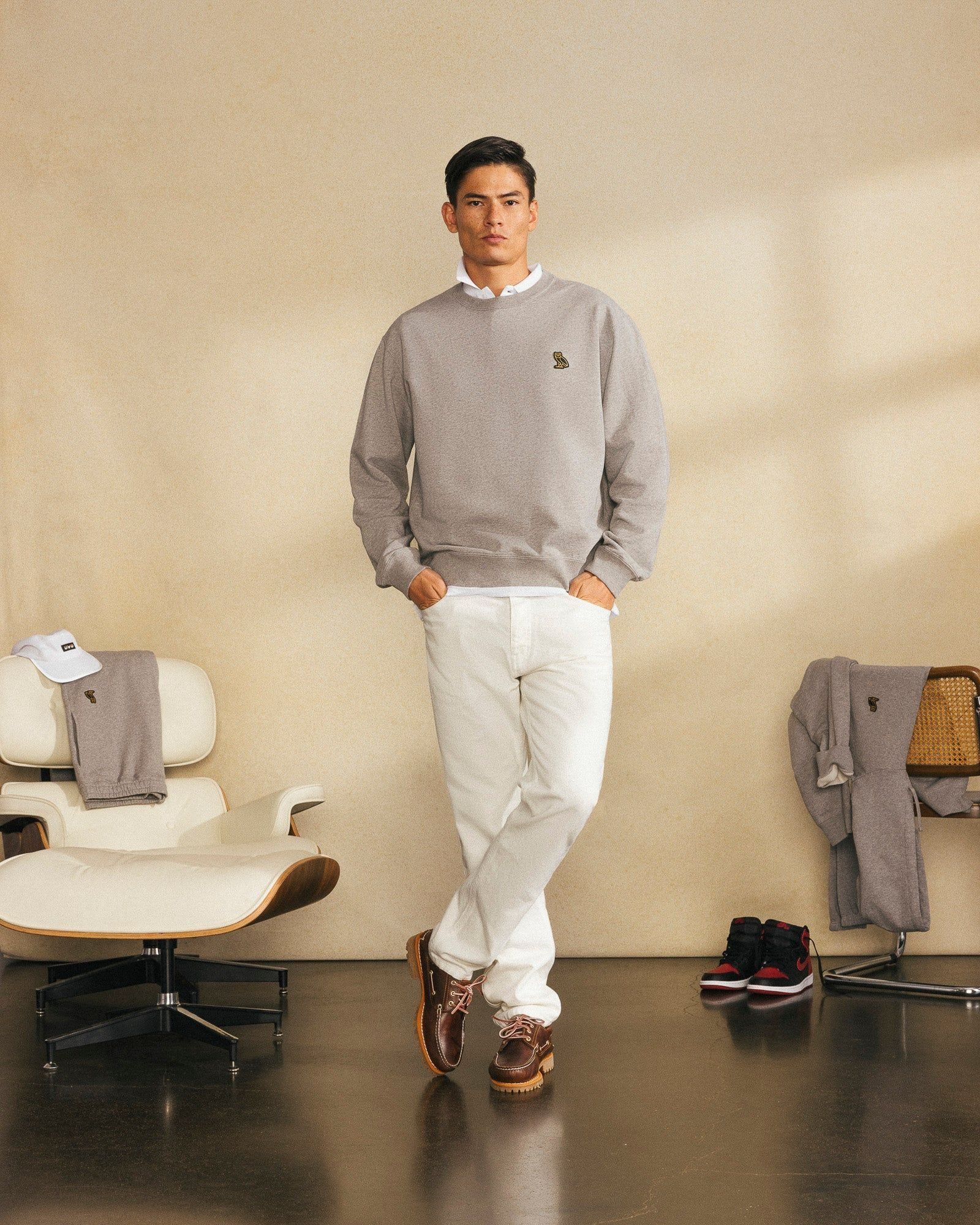 Classic Crewneck - Heather Grey sold by OVO product image thumbnail 2