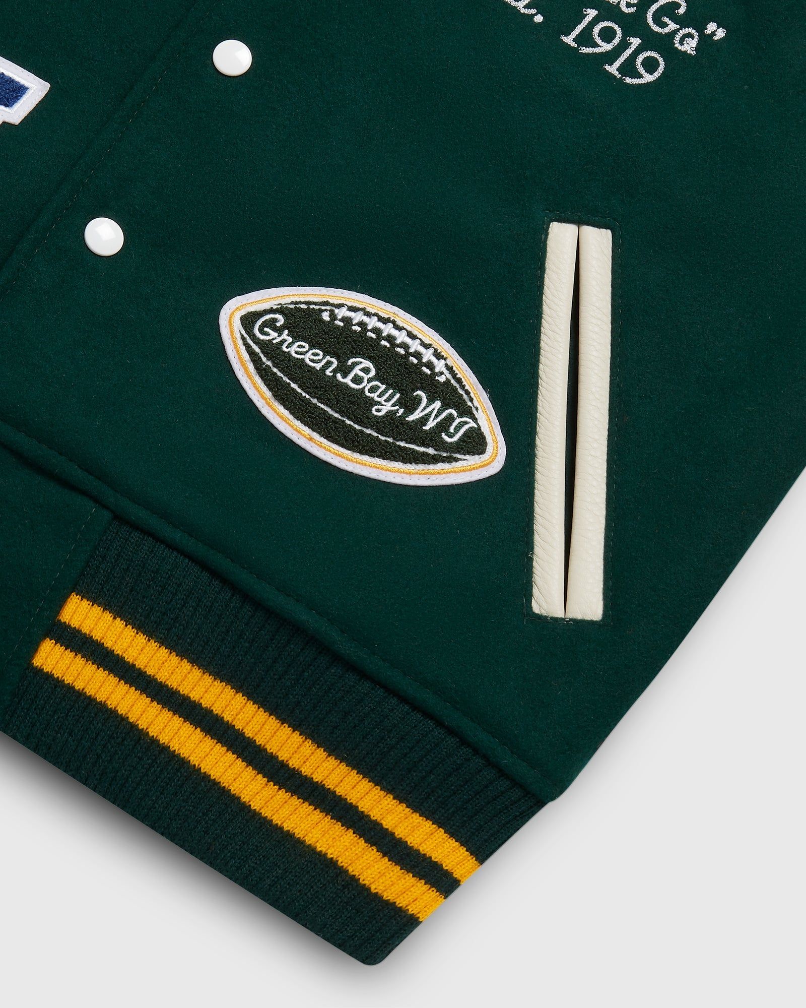 NFL GREEN BAY PACKERS VARSITY JACKET - GREEN sold by OVO product image thumbnail 4