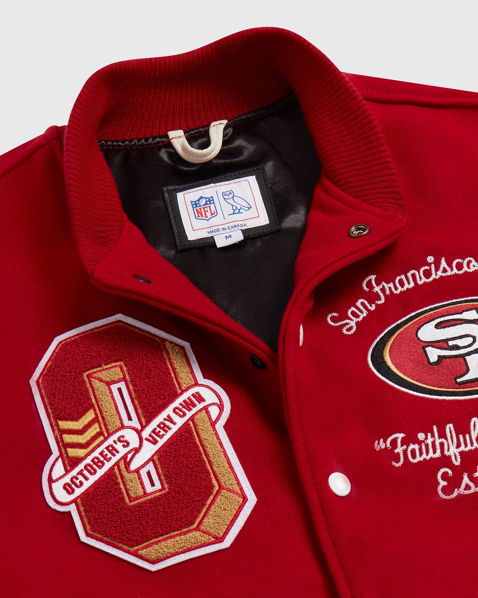 NFL SAN FRANCISCO 49RS VARSITY JACKET - RED sold by OVO product image thumbnail 5