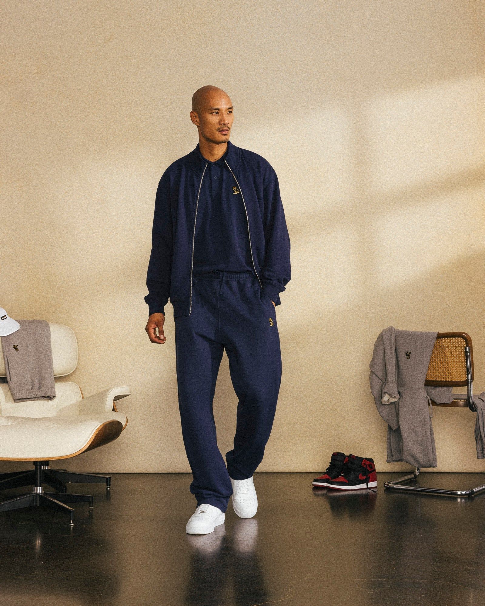 Classic Full-Zip Track Jacket - Navy sold by OVO product image thumbnail 2