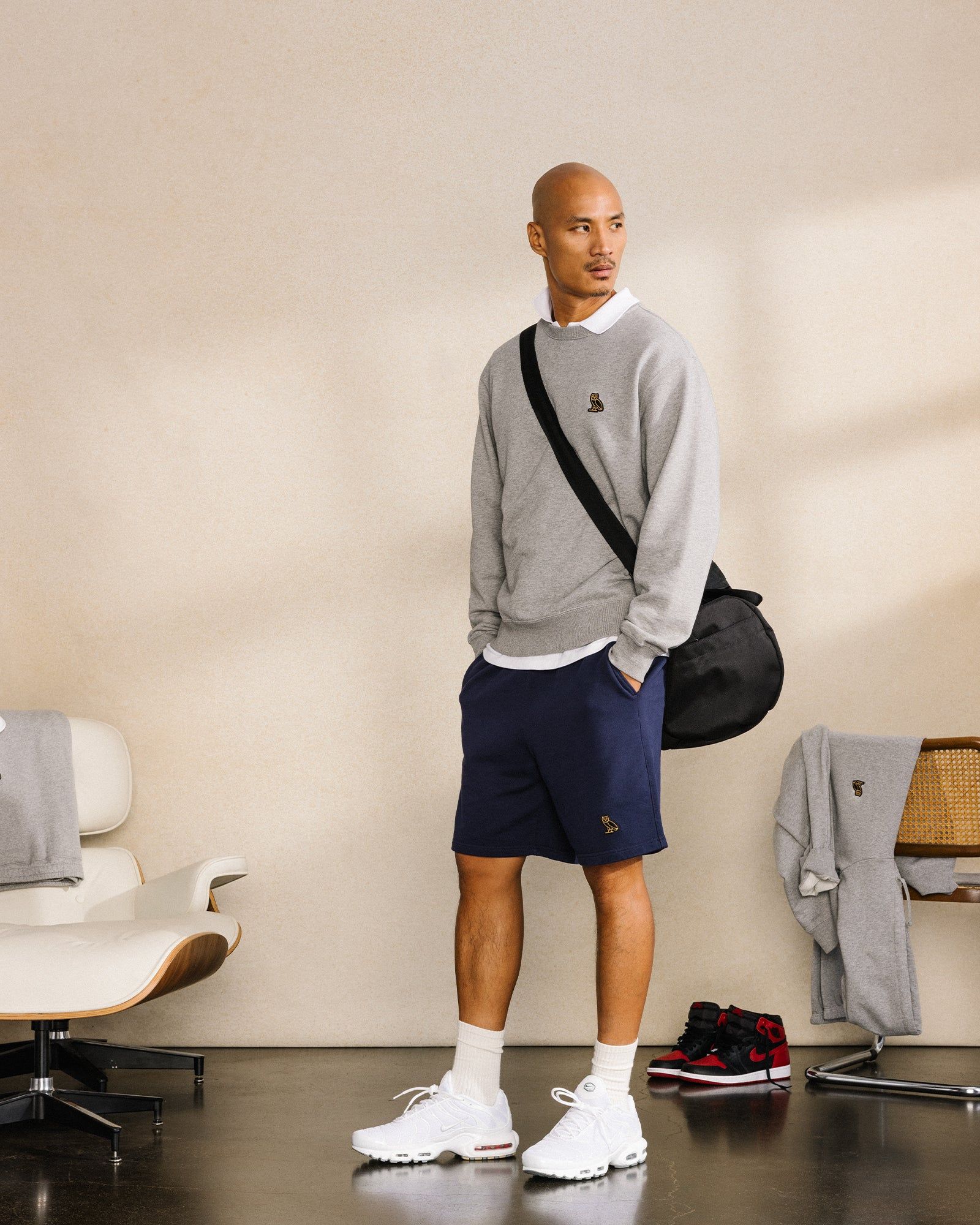 ESSENTIALS CLASSIC FIT SWEATSHORT - NAVY sold by OVO product image thumbnail 2