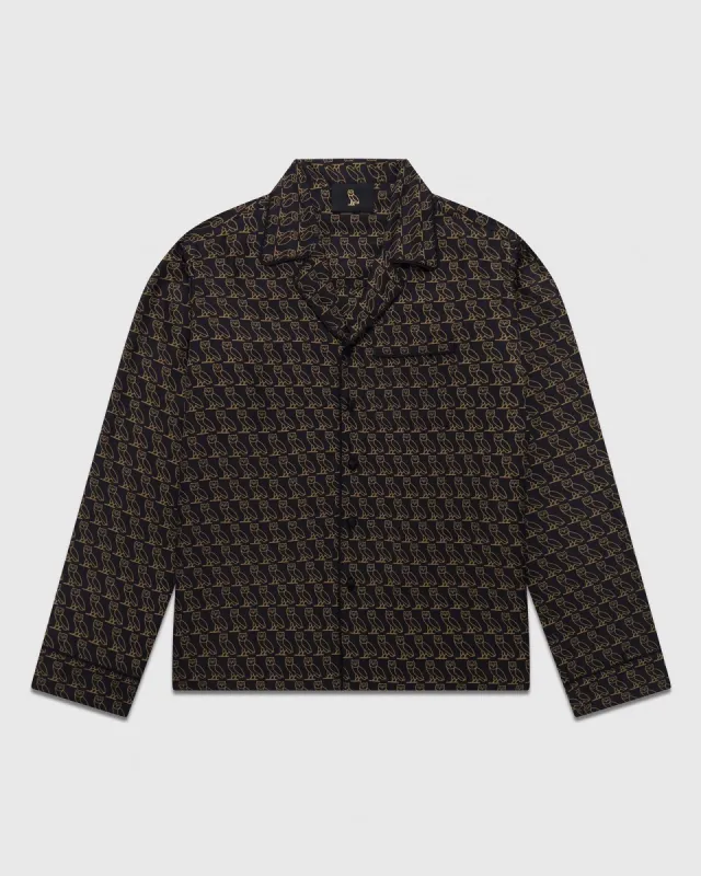 Silk Pajama Shirt - Black sold by OVO