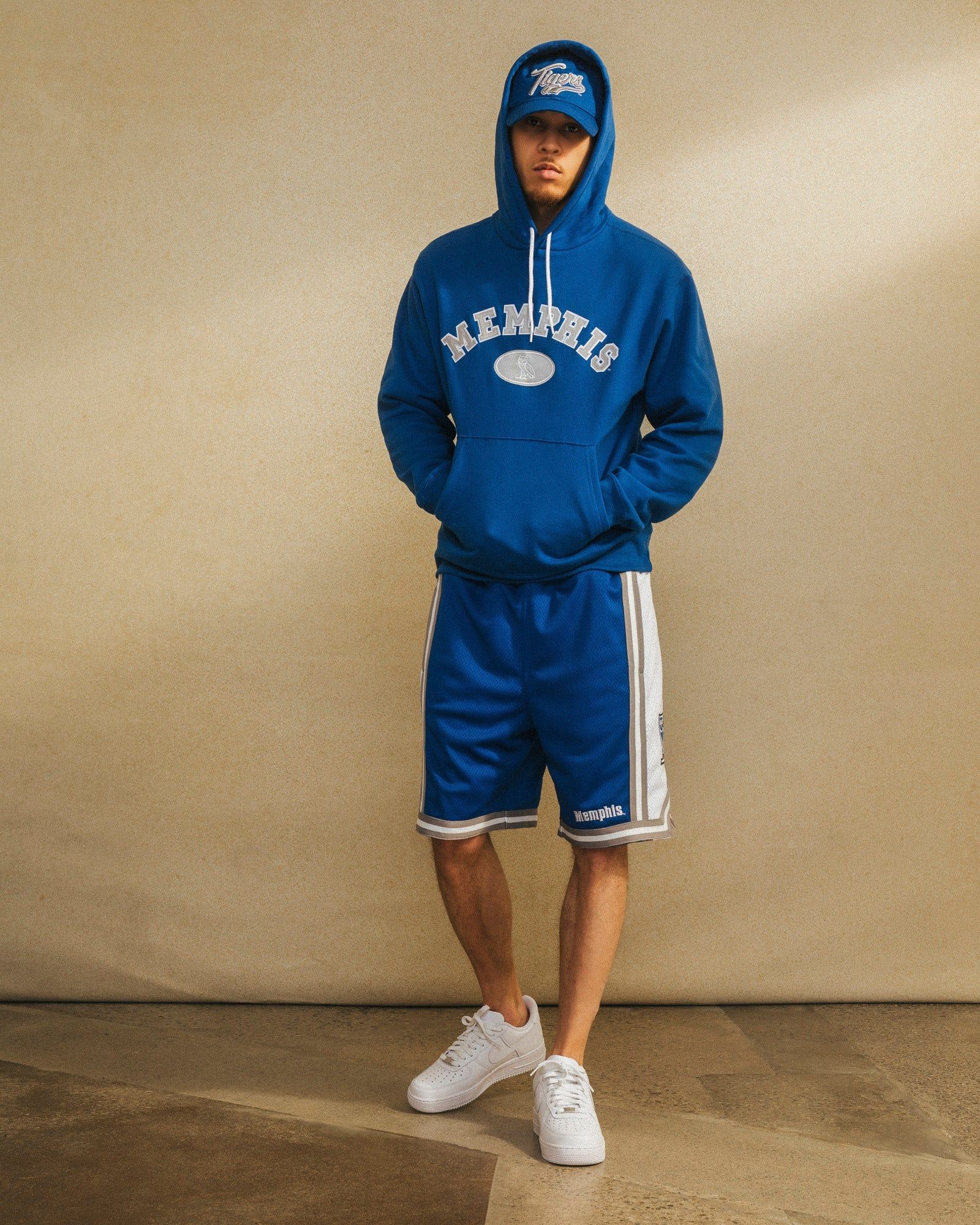 NCAA Memphis Tigers Basketball Shorts - White/Memphis Blue sold by OVO product image thumbnail 2