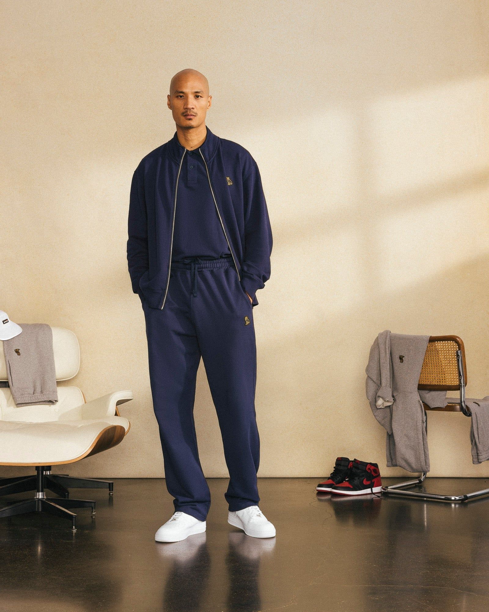 Classic Open Hem Sweatpant - Navy sold by OVO product image thumbnail 2