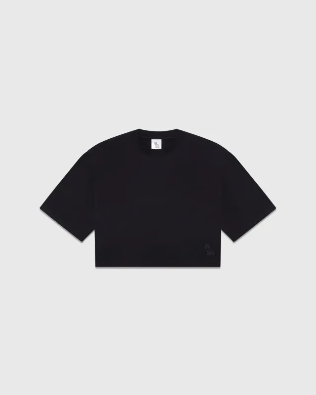 Cropped Shortsleeve T-Shirt - Black sold by OVO