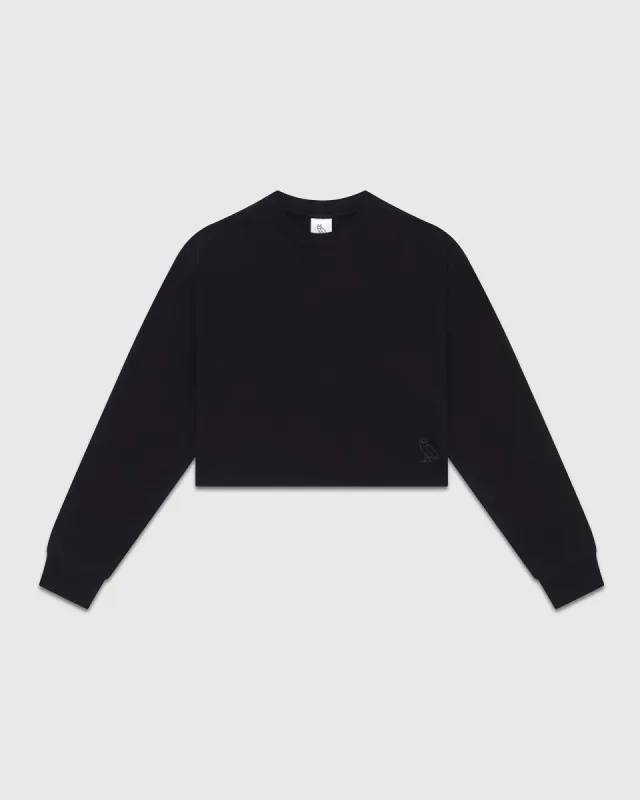 Cropped Longsleeve T-Shirt - Black sold by OVO