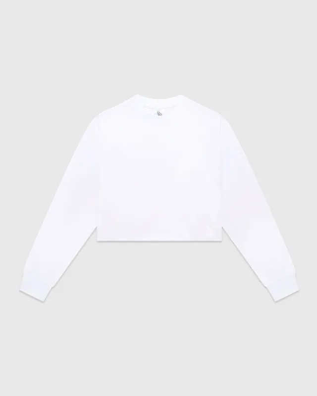 Cropped Longsleeve T-Shirt - White sold by OVO
