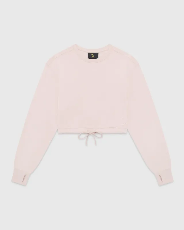 Cropped Crewneck Sweatshirt - Rose Smoke sold by OVO