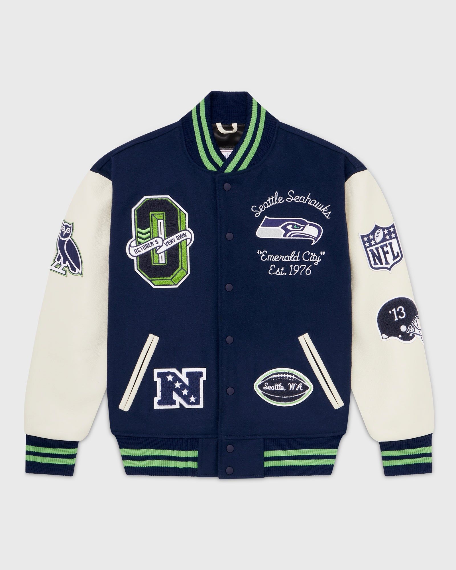 NFL Seattle Seahawks Varsity Jacket - Blue sold by OVO