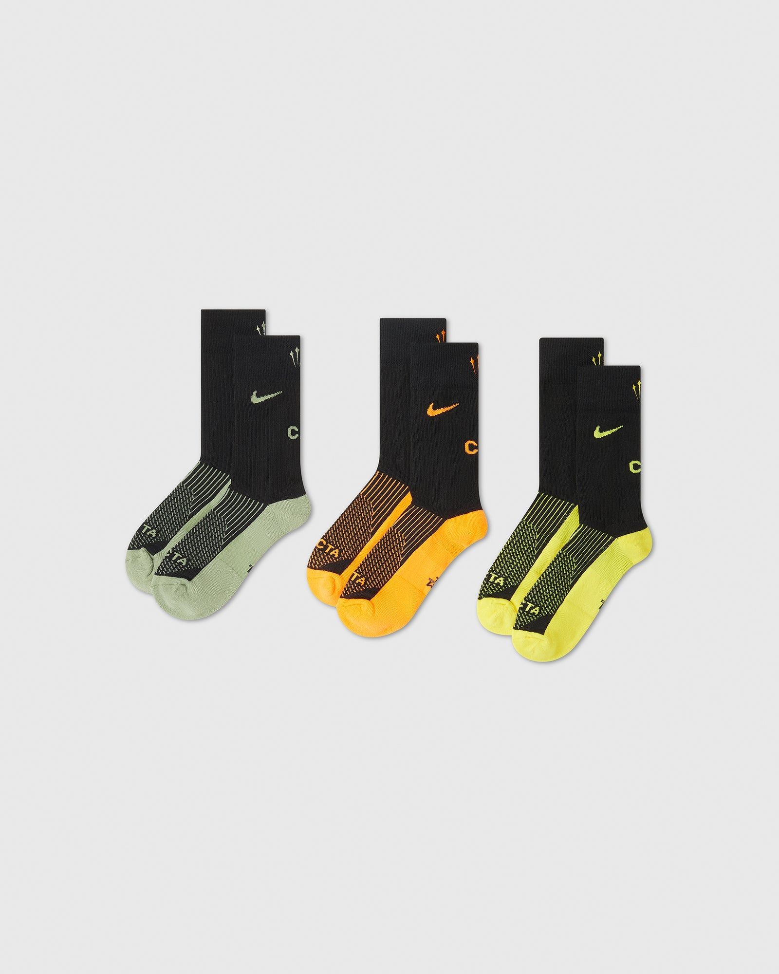 NOCTA Crew Socks 3 Pack - Black/Multi sold by OVO