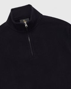 Quarter Zip Mockneck Sweatshirt - Black sold by OVO
