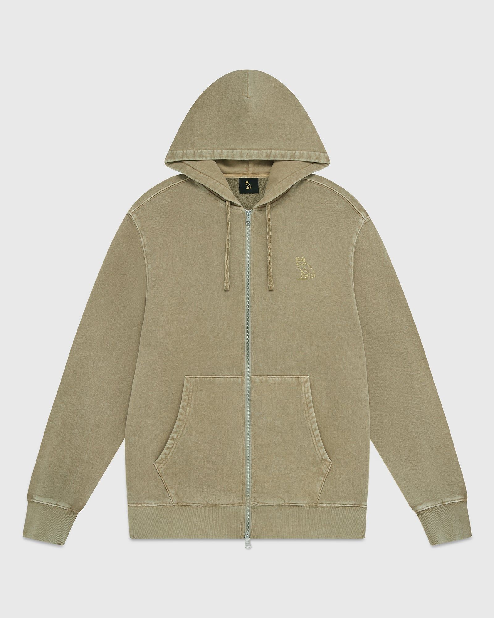 Muskoka Garment Dyed Full-Zip Hoodie - Sand sold by OVO