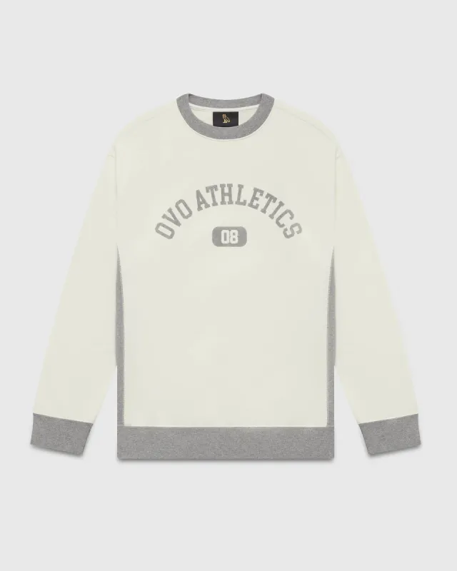 OVO Athletics Crewneck - Off-White/Heather Grey sold by OVO