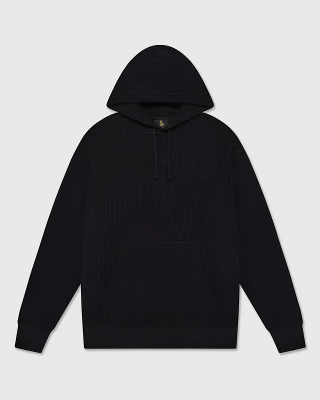 Heavyweight Waffle Hoodie - Black sold by OVO
