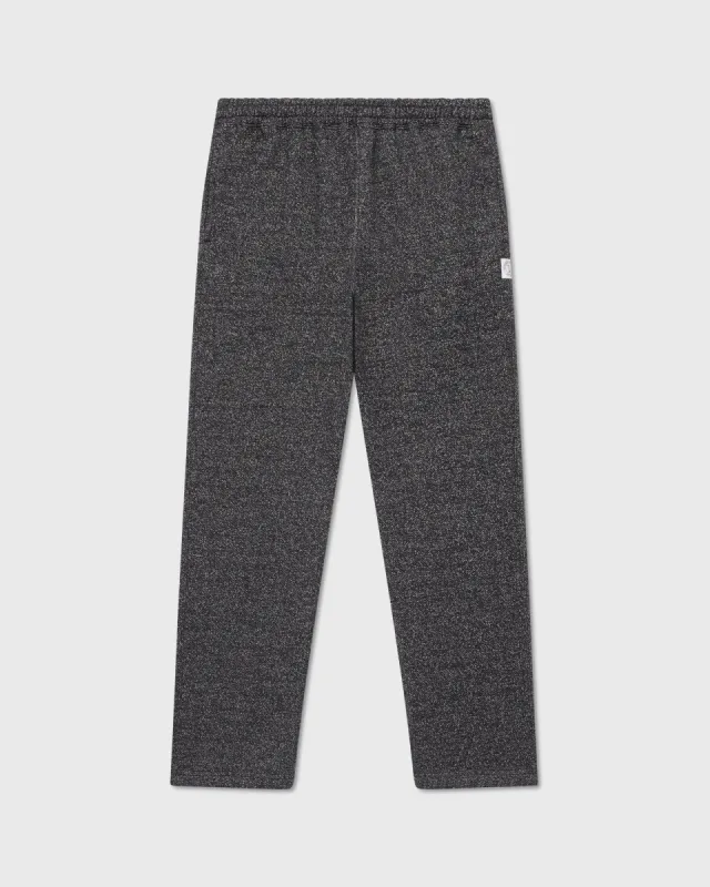Speckle Fleece Open Hem Sweatpant - Black sold by OVO
