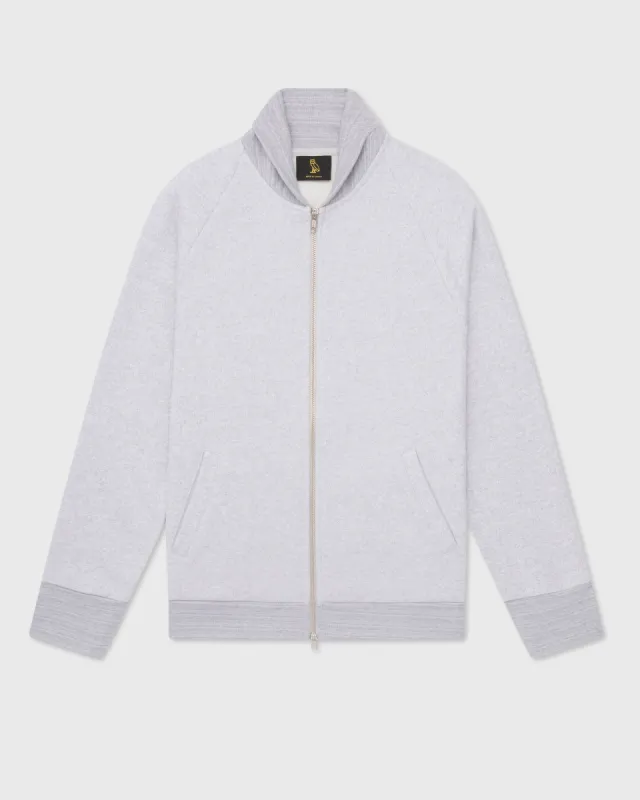 Speckle Fleece Full-Zip Cardigan - Grey sold by OVO