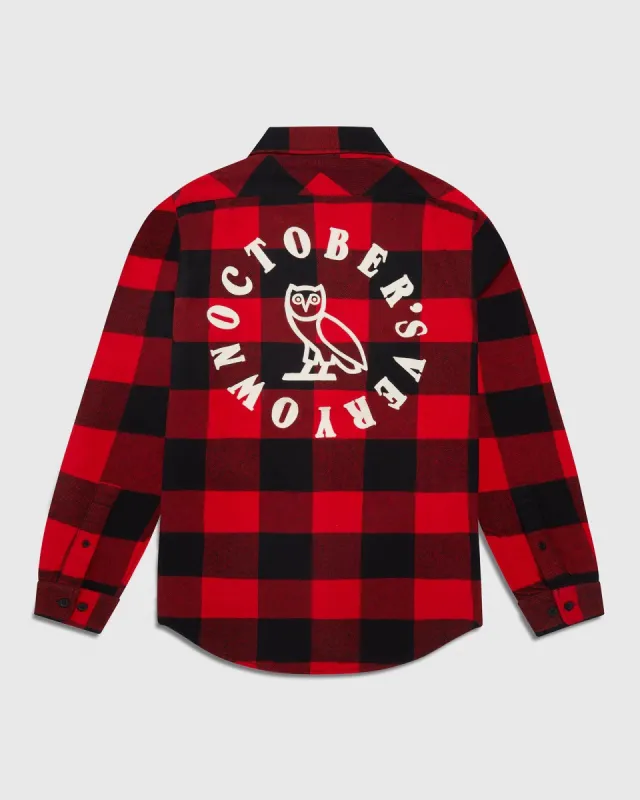 Buffalo Plaid Flannel Shirt - Red sold by OVO