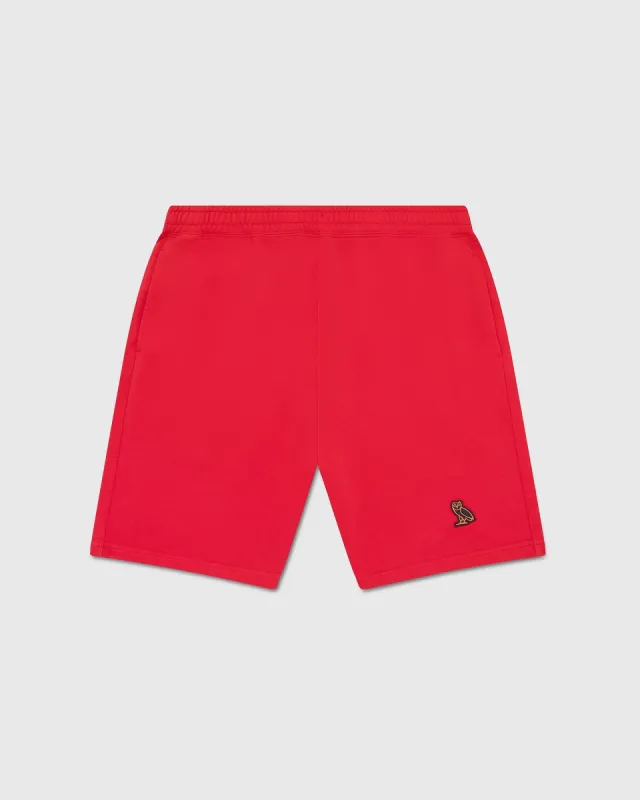 ESSENTIALS CLASSIC FIT SWEATSHORT - RED sold by OVO