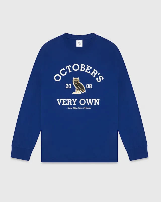 Collegiate Longsleeve T-Shirt - Royal sold by OVO
