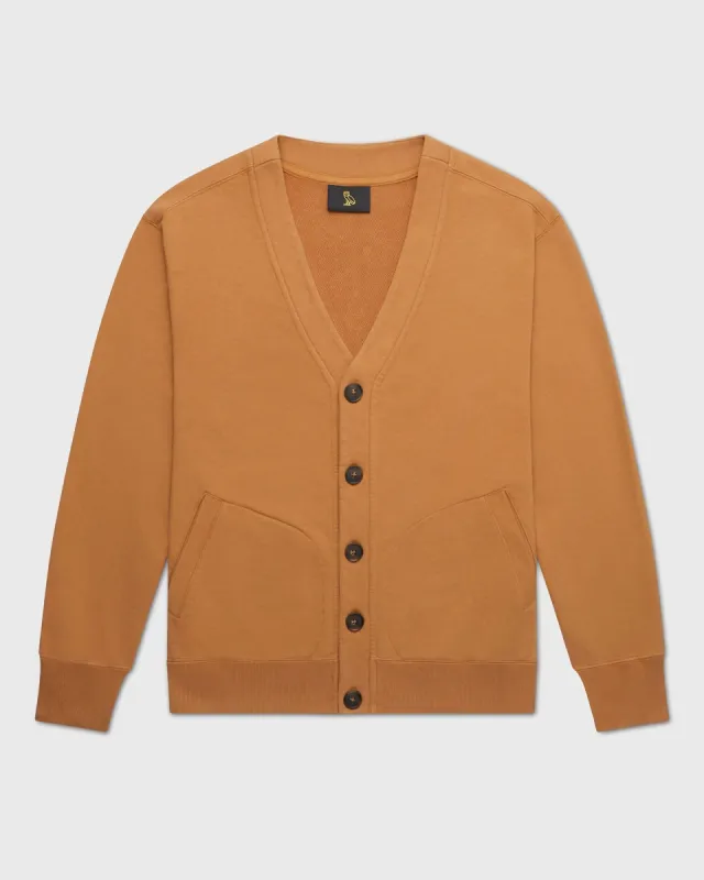 French Terry Cardigan - Brown sold by OVO