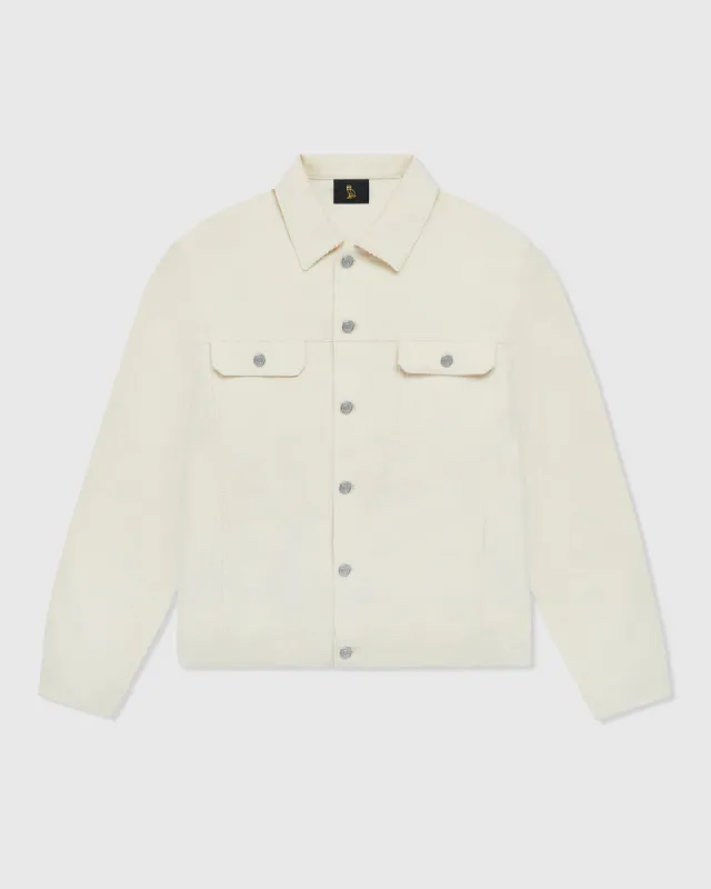 Corduroy Trucker Jacket - Cream sold by OVO