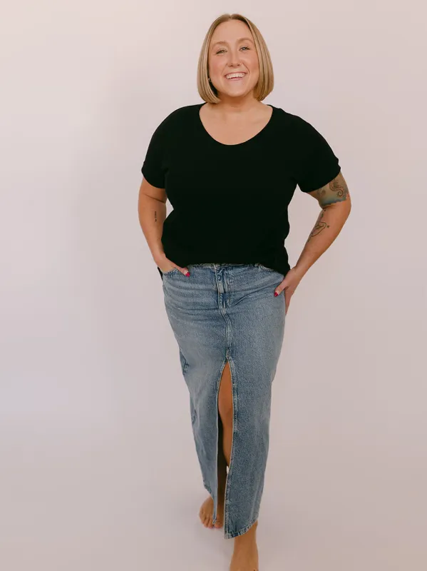 Janis Tee in Slub sold by Blondie Apparel