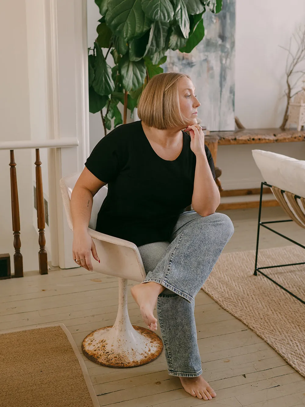 Janis Tee in Slub sold by Blondie Apparel product image thumbnail 3