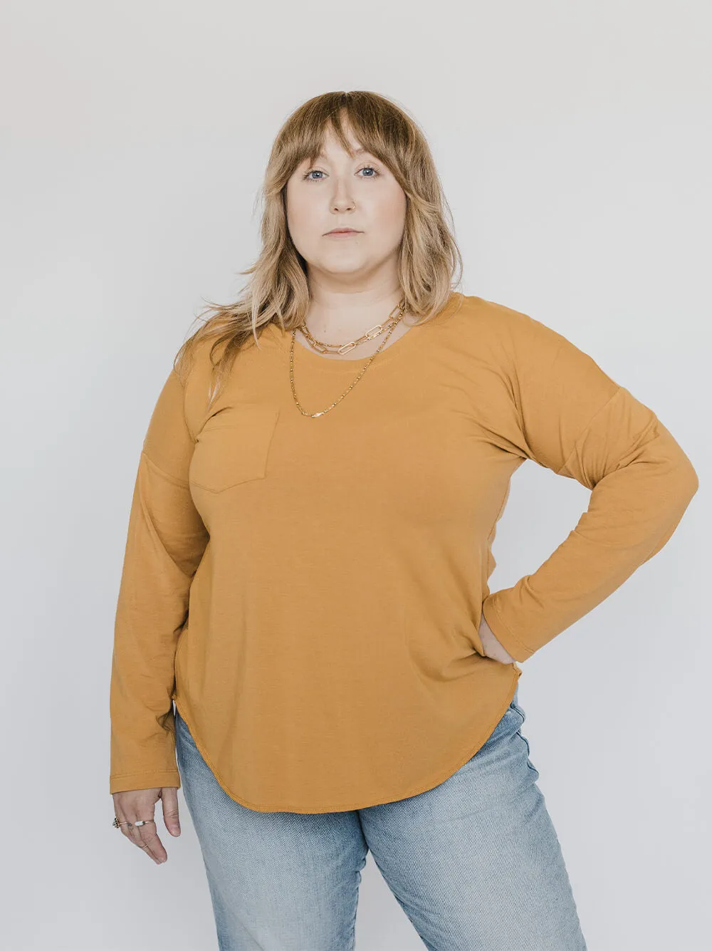 Long Sleeve Janis Tee sold by Blondie Apparel