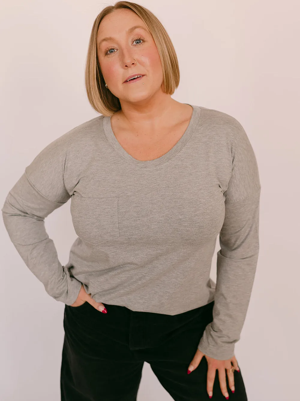 Long Sleeve Janis Tee sold by Blondie Apparel product image thumbnail 2