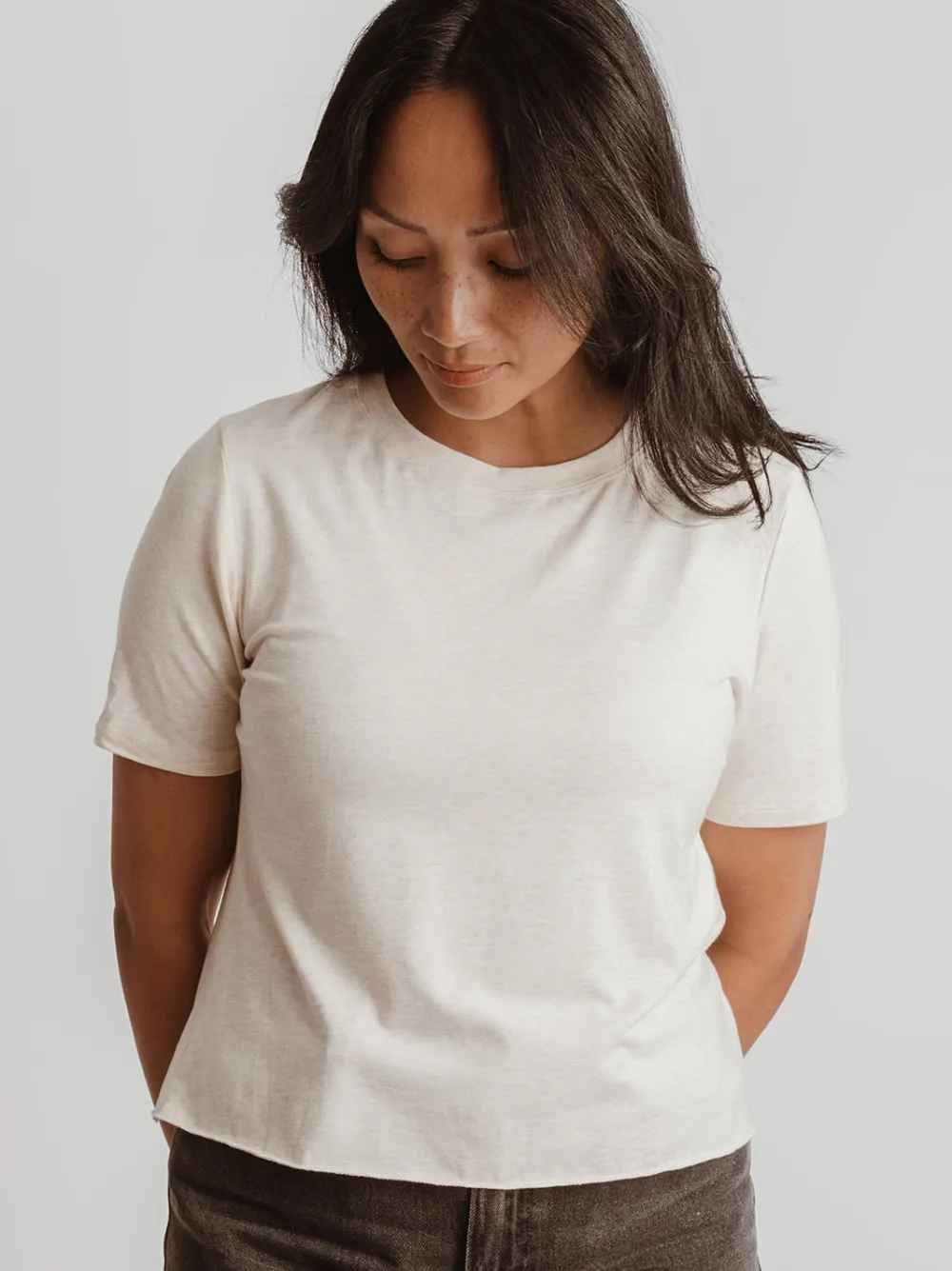 Cropped Shoreline Tee sold by Blondie Apparel