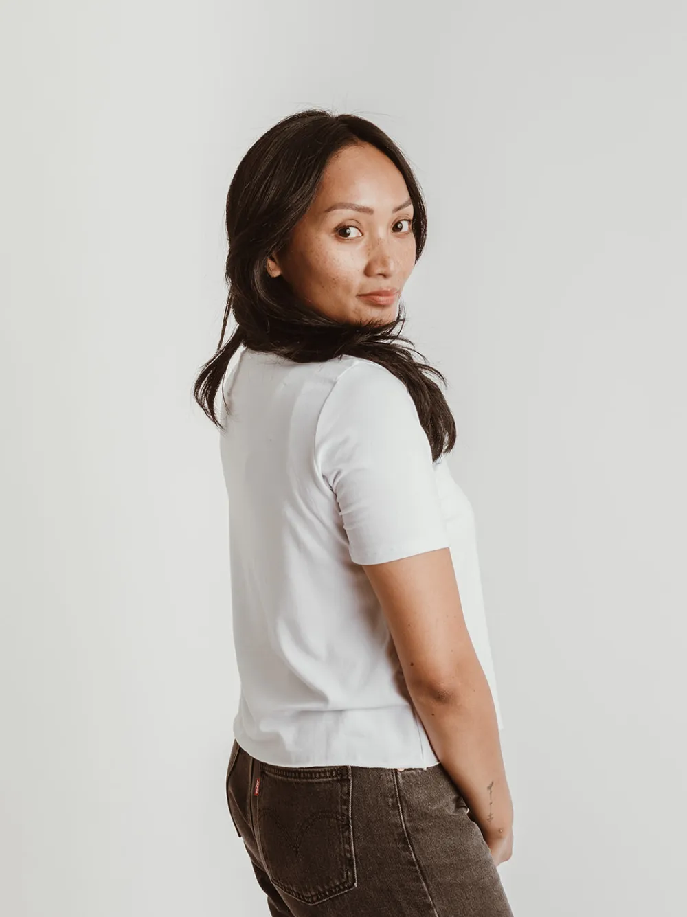 Cropped Shoreline Tee sold by Blondie Apparel product image thumbnail 3