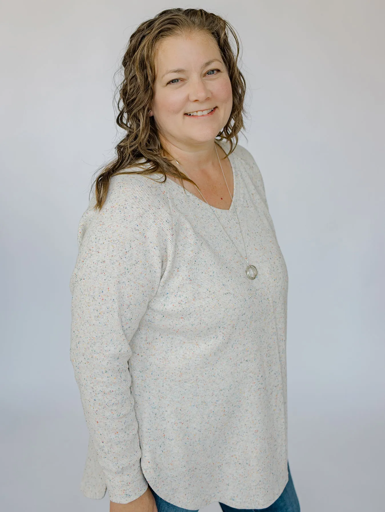 Willow Sweater in Waffle sold by Blondie Apparel