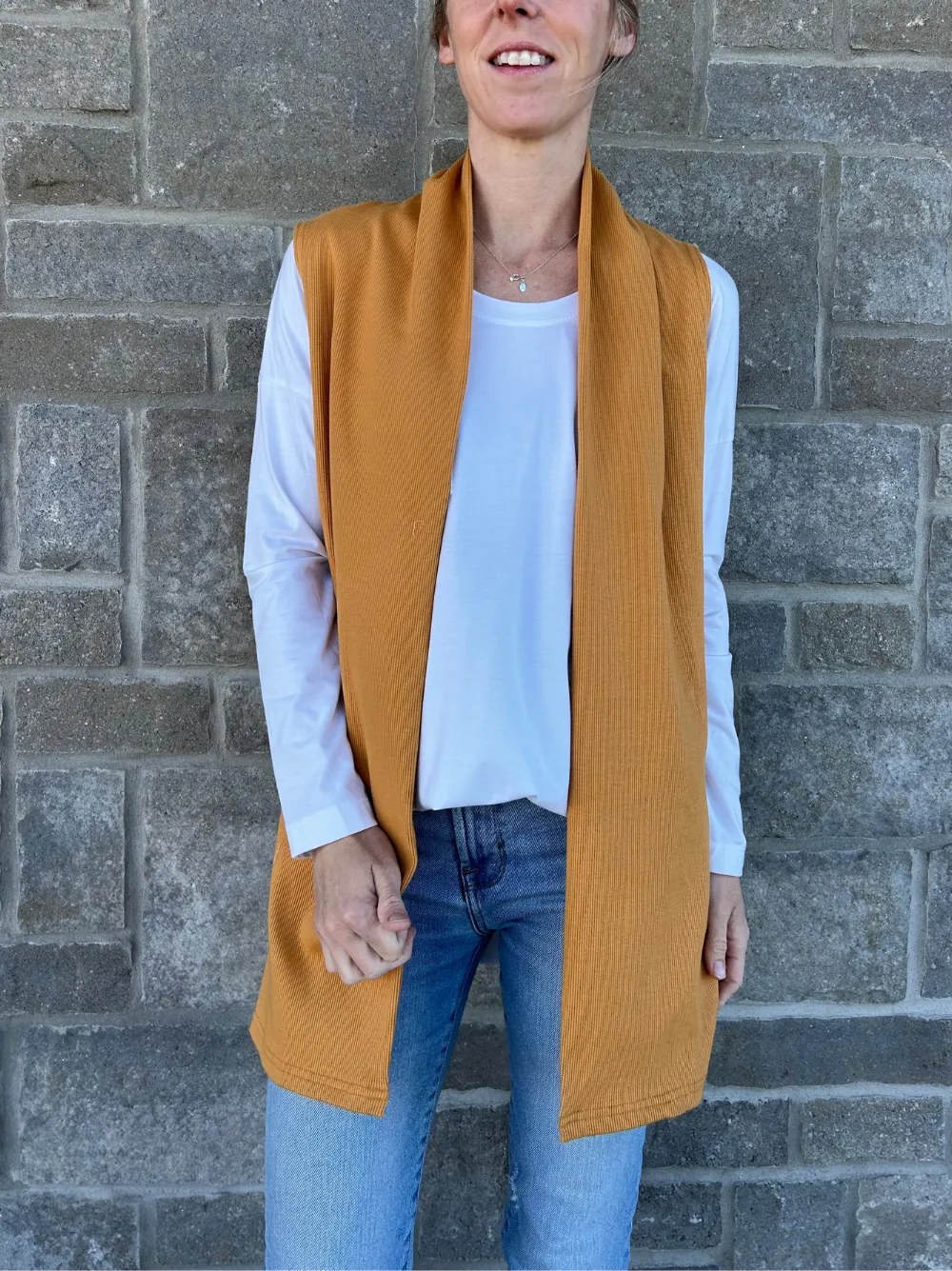 Alpine Vest in Rib sold by Blondie Apparel product image thumbnail 2