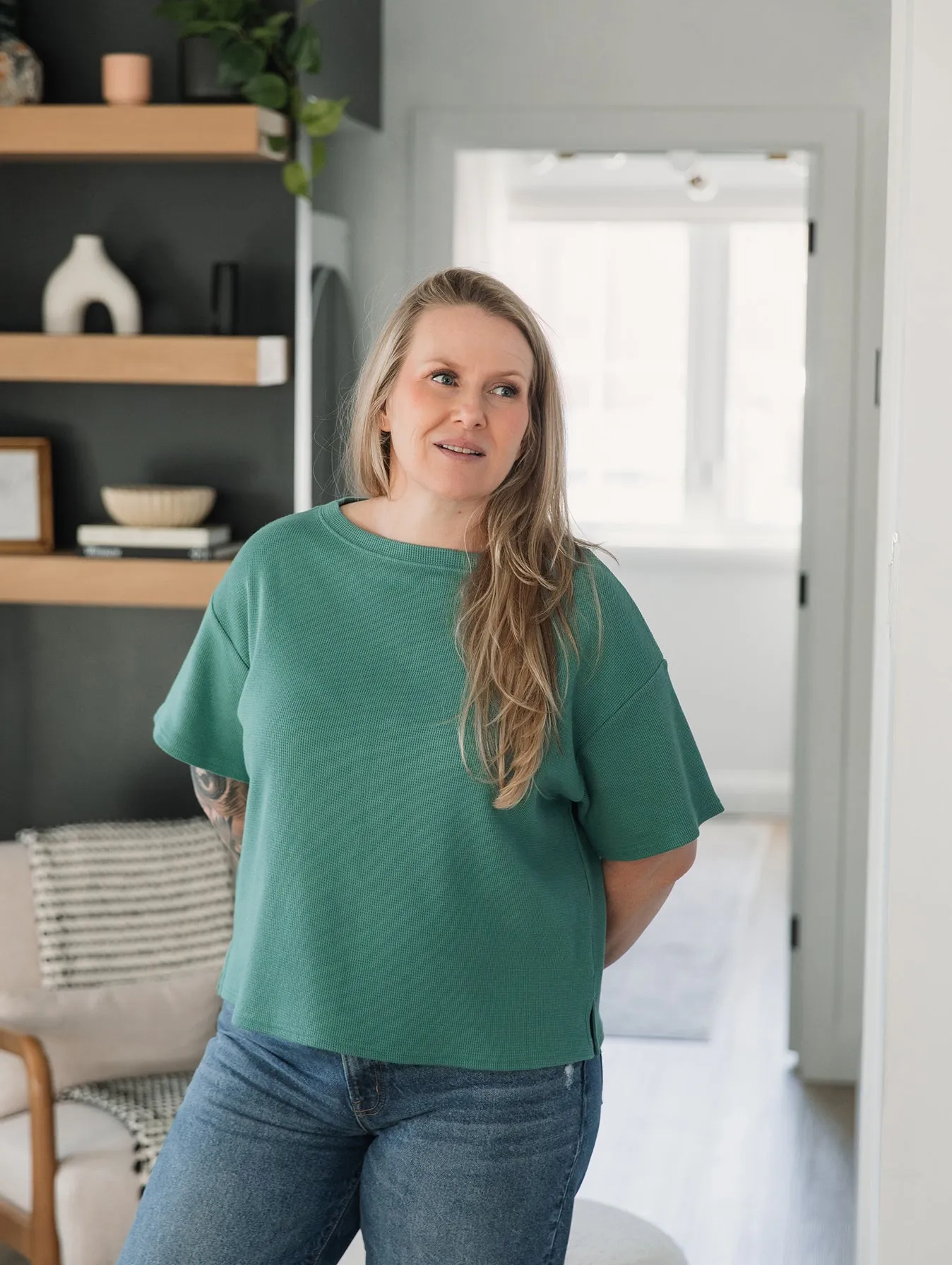 Tide Tee in Waffle sold by Blondie Apparel product image thumbnail 4