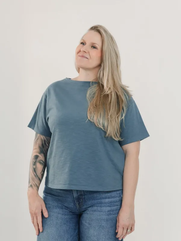 Tide Tee in Slub made by Blondie Apparel