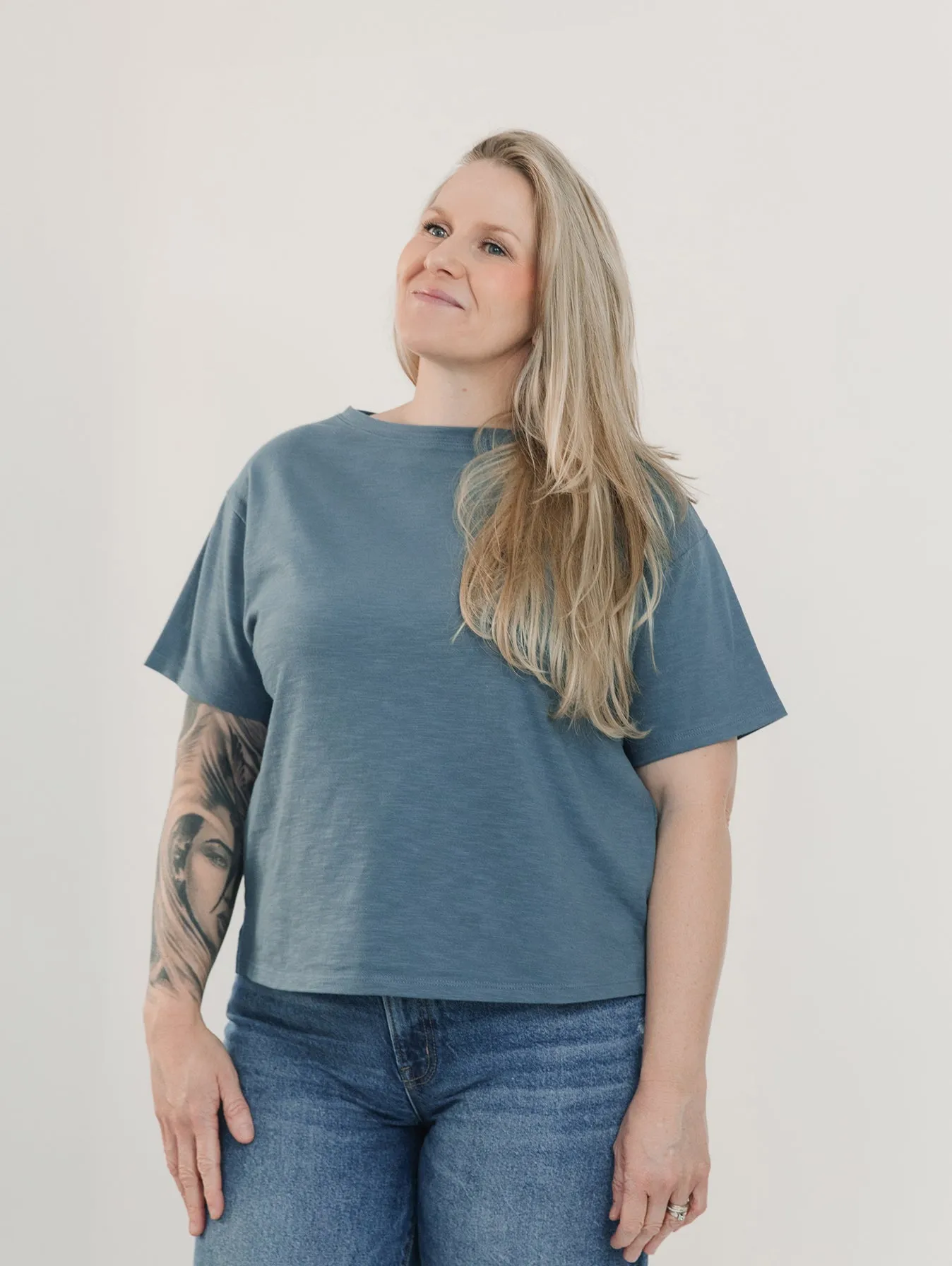 Tide Tee in Slub sold by Blondie Apparel