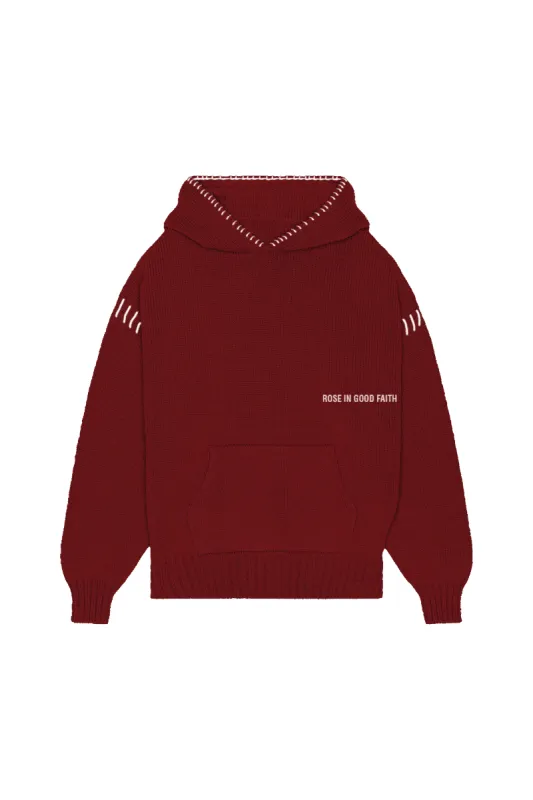 5 GAUGE KNIT HOODIE sold by ROSE IN GOOD FAITH