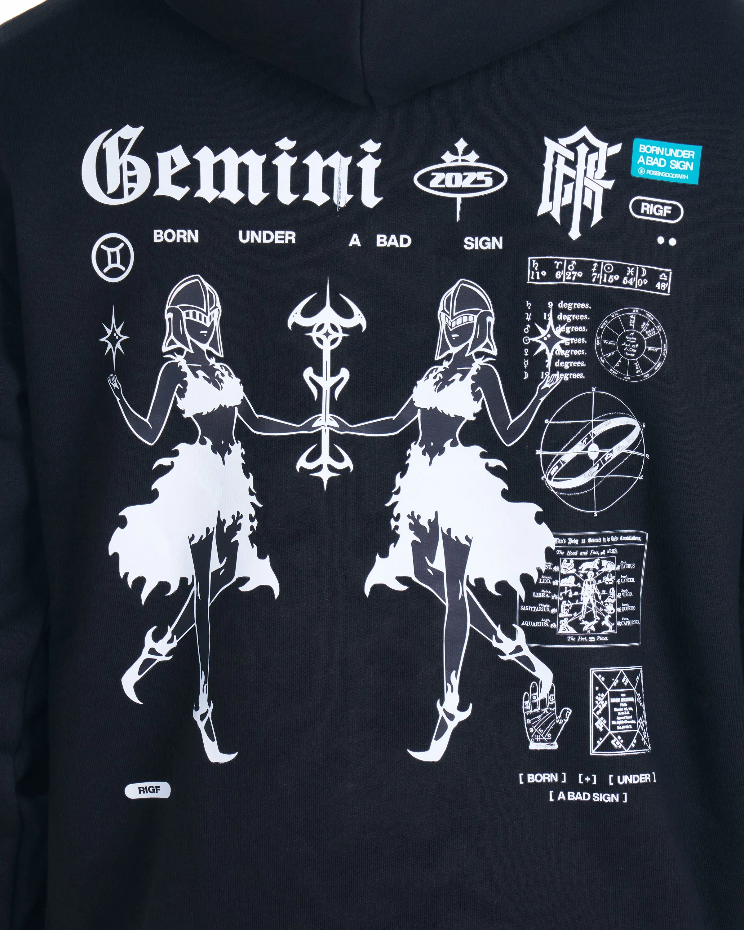 Gemini Pullover Hoodie sold by ROSE IN GOOD FAITH product image thumbnail 3