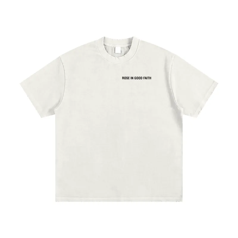 Heavyweight Vintage Washed Frayed T-Shirt sold by ROSE IN GOOD FAITH