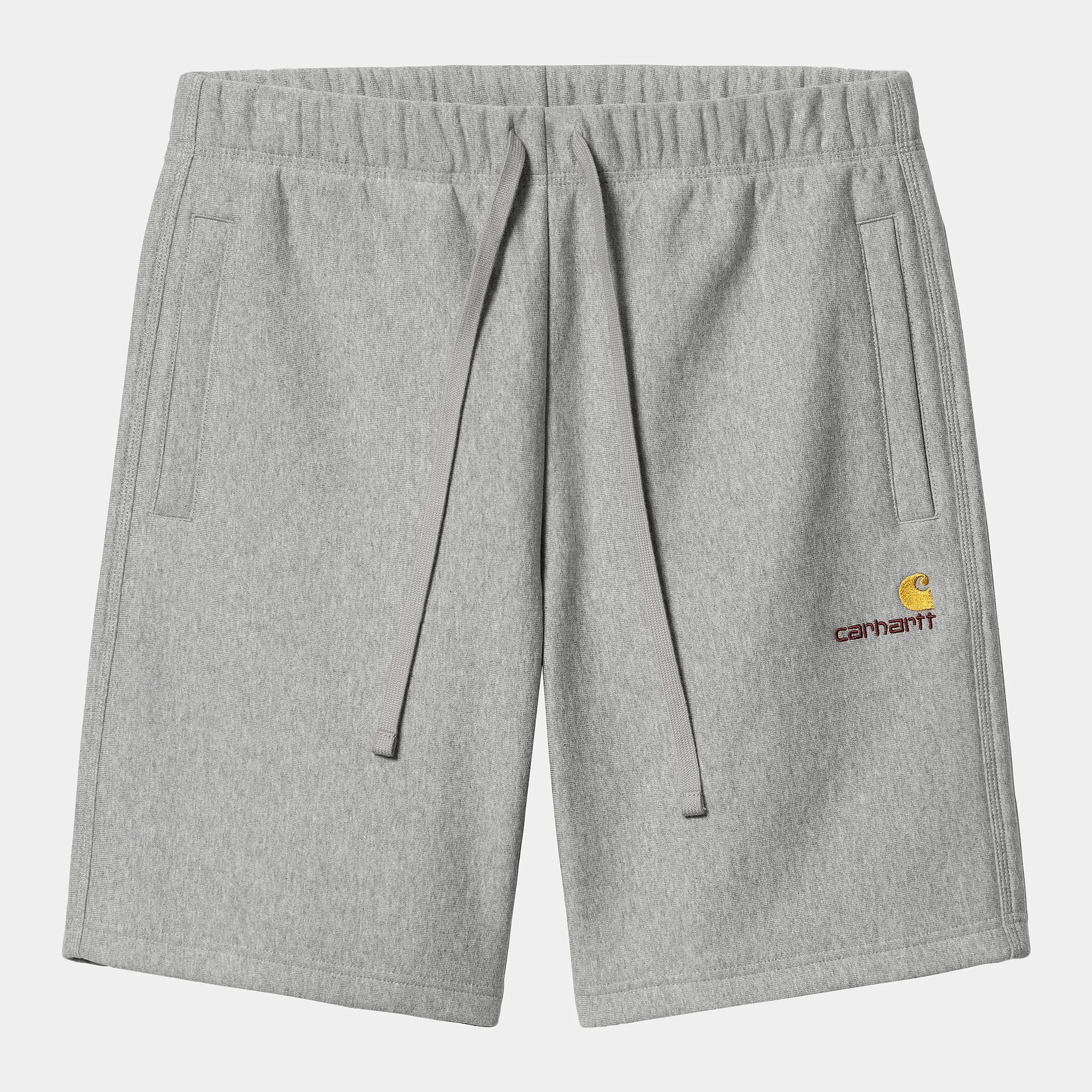 Carhartt WIP Mens American Script Sweat Short - Grey Heather sold by The Foot Factory
