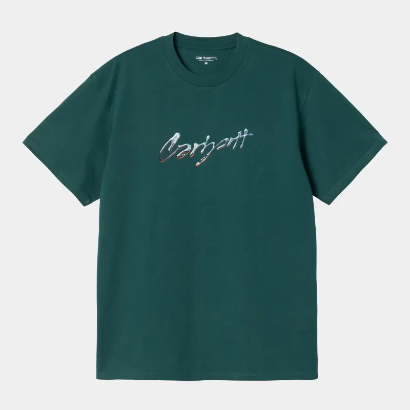 Carhartt WIP Mens Drip T-Shirt - Malachite sold by The Foot Factory