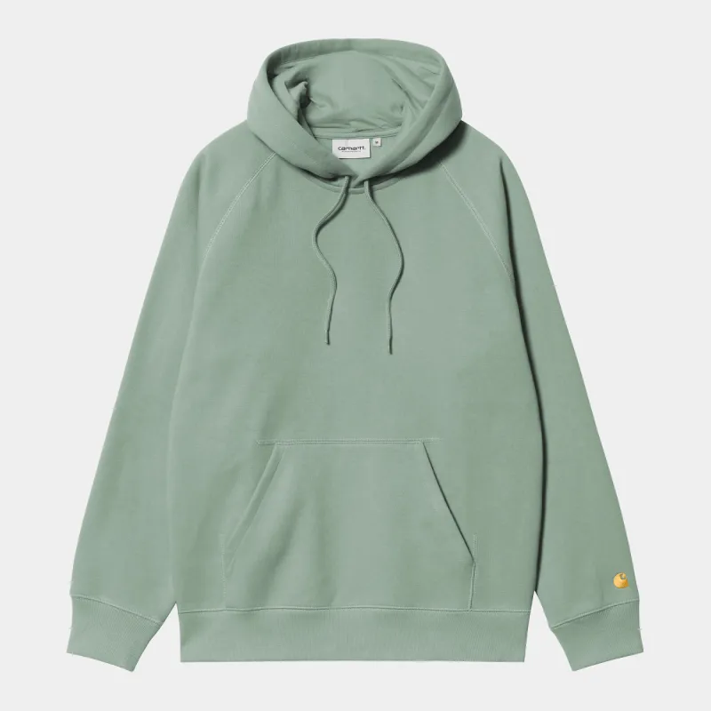 Carhartt WIP Mens Chase Hoodie - Frosted Green sold by The Foot Factory