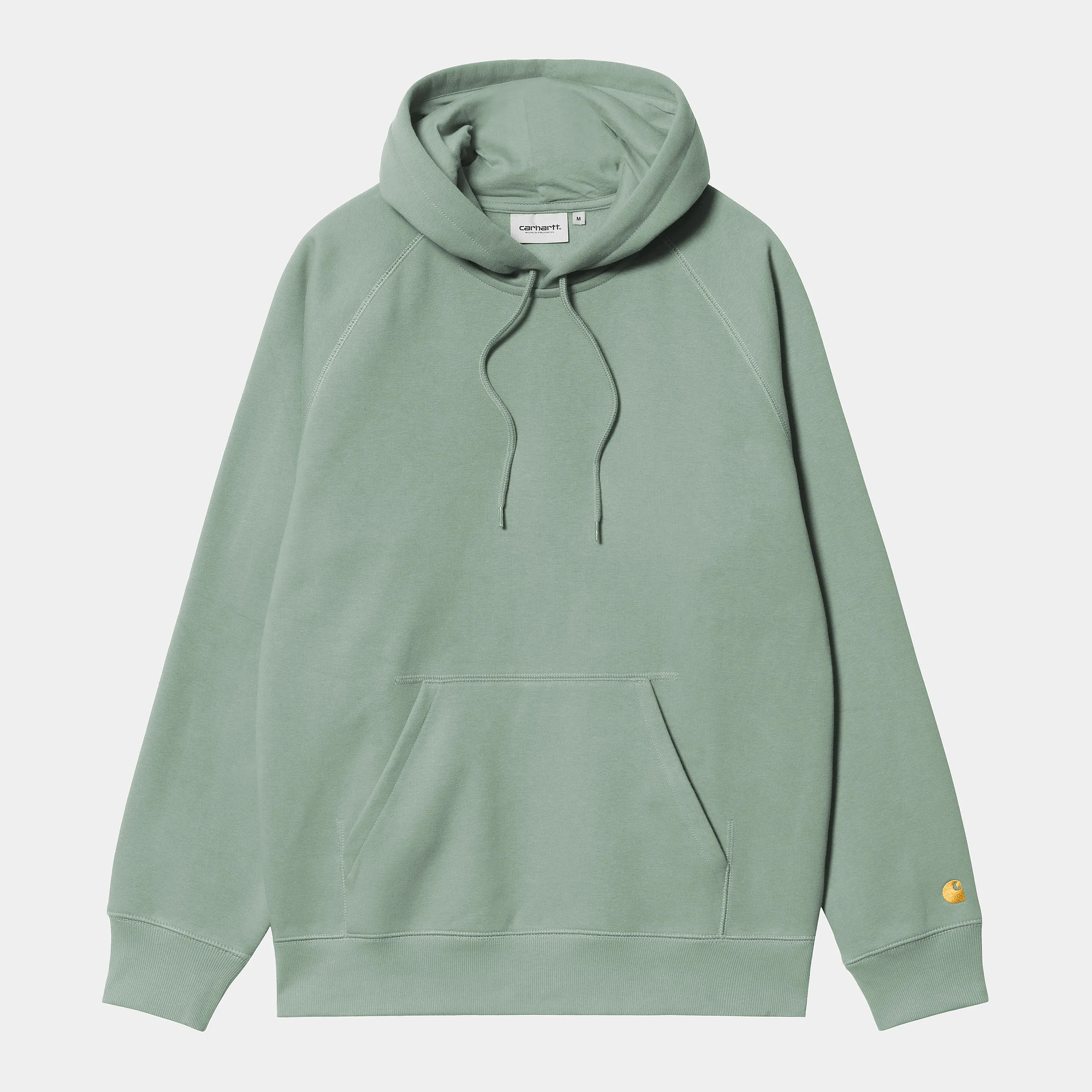 Carhartt WIP Mens Chase Hoodie - Frosted Green sold by The Foot Factory